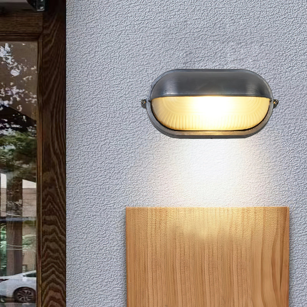 Lovutil Modern Round/Ellipse Outdoor Waterproof Wall Lamp. 2 Colors