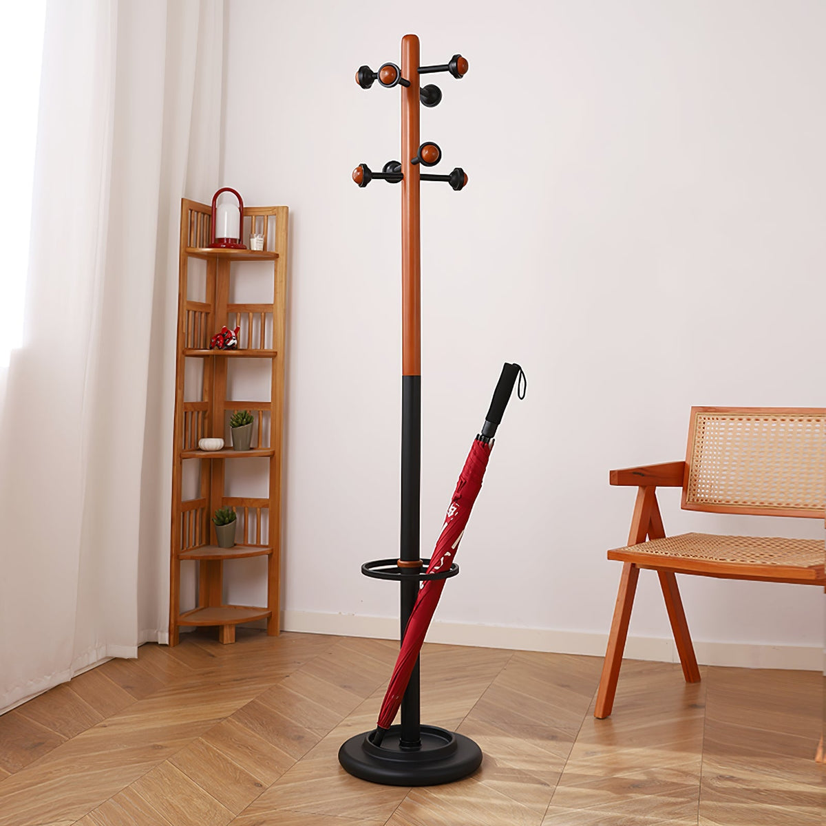 Alden Rift Wooden Coat Rack