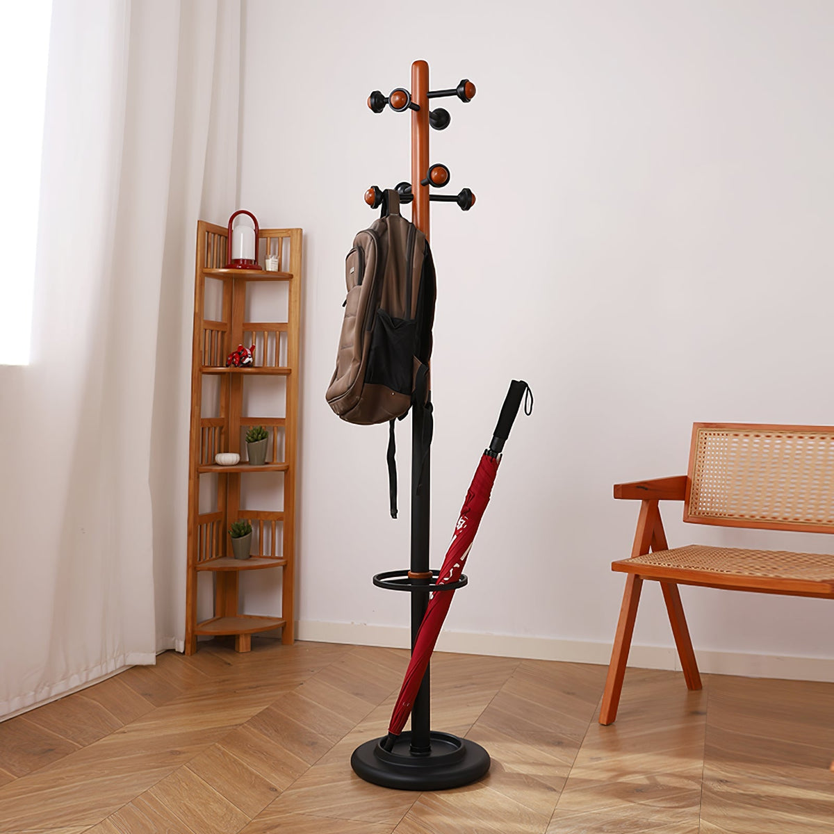 Alden Rift Wooden Coat Rack