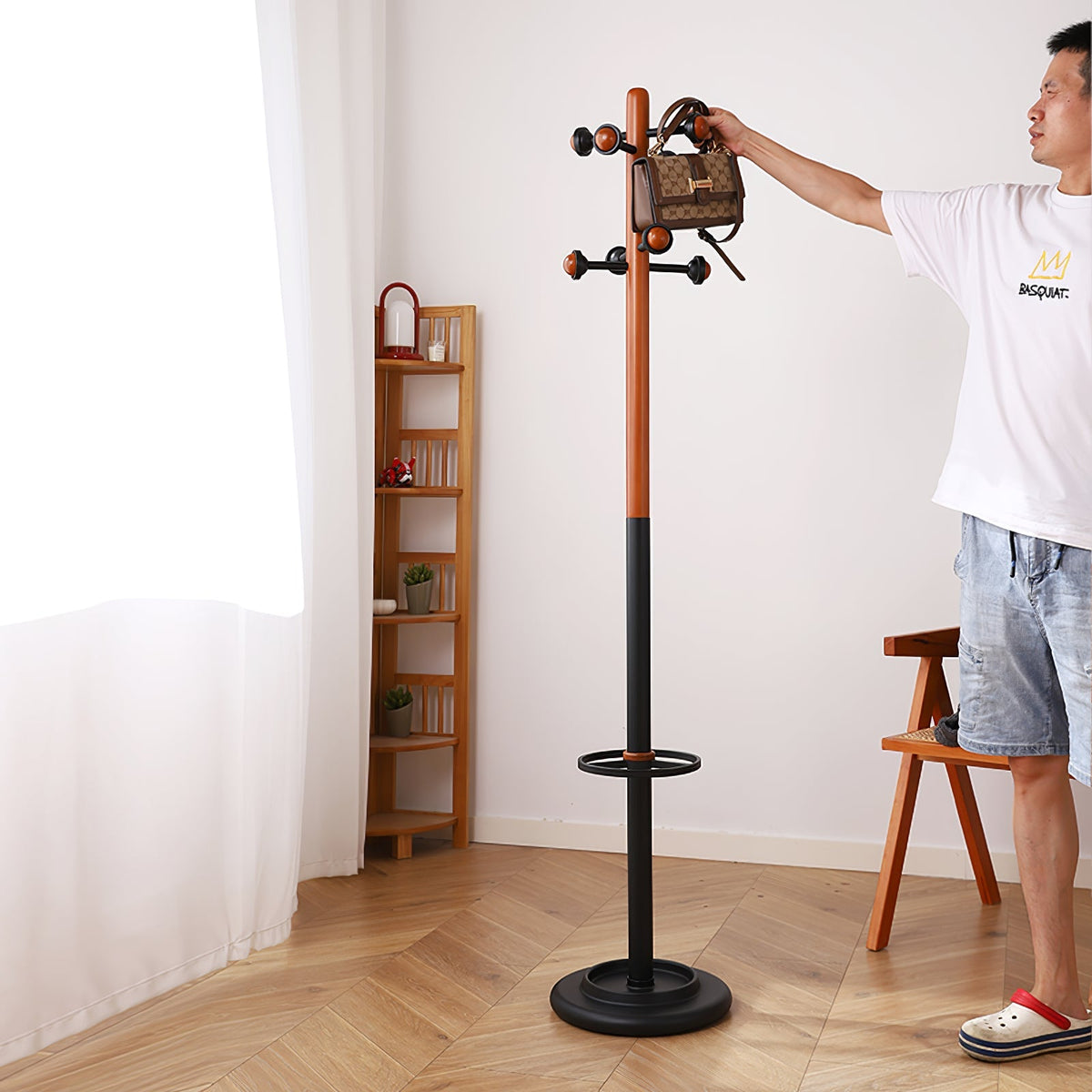 Alden Rift Wooden Coat Rack