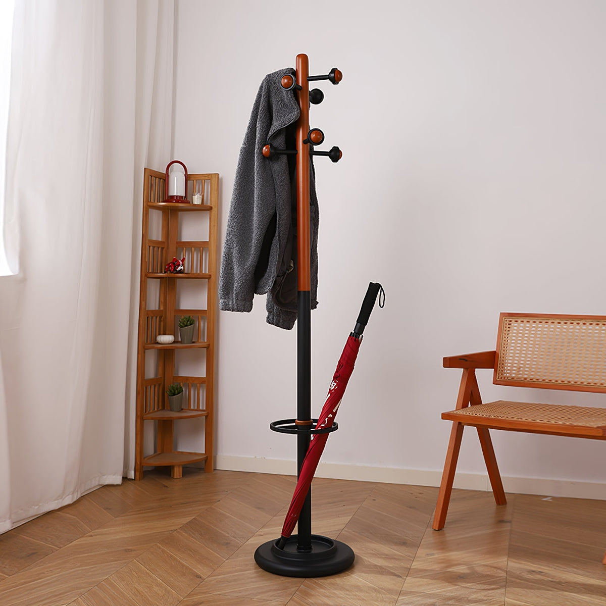 Alden Rift Wooden Coat Rack