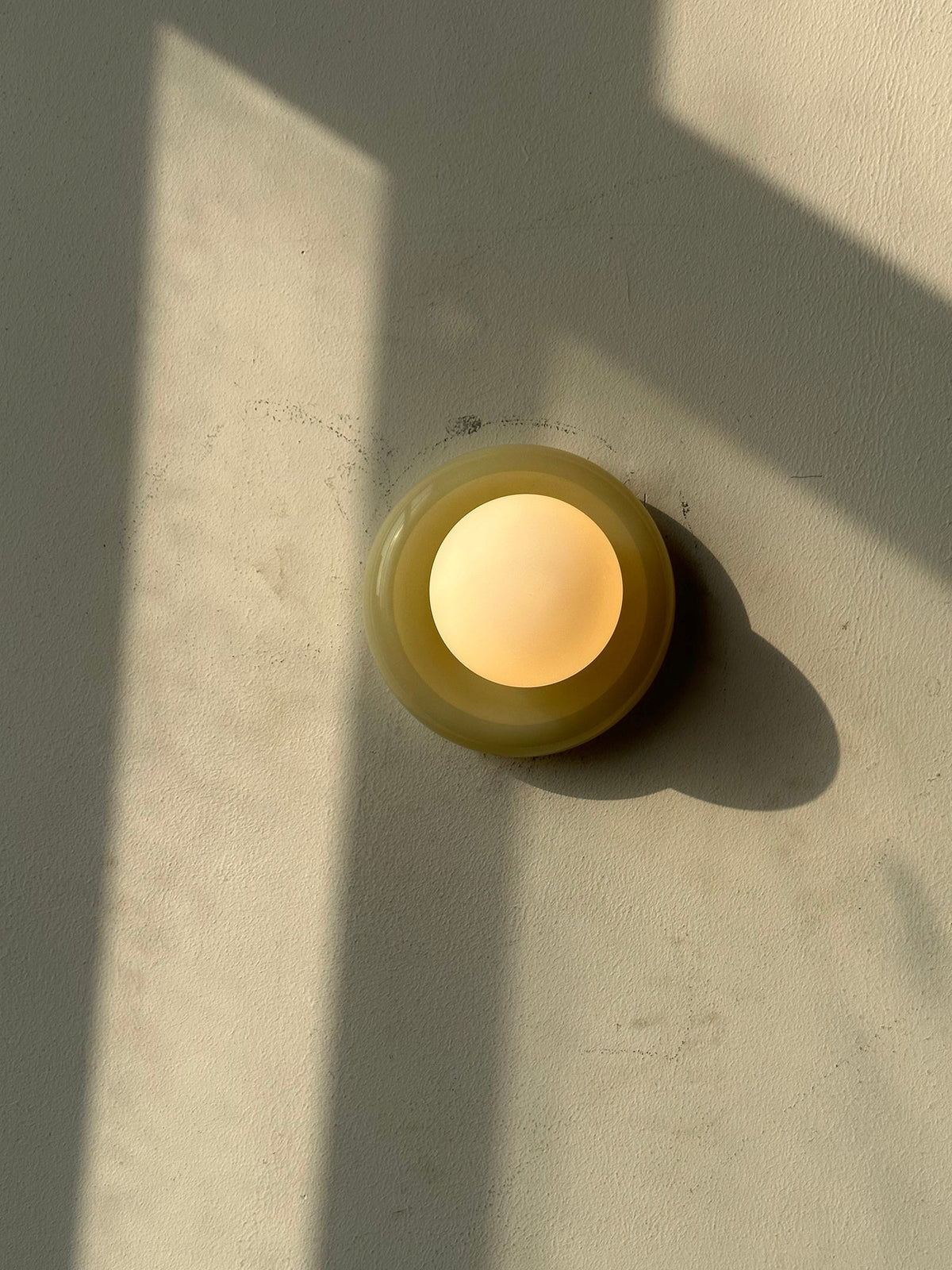 Cemaros Jade Glass Wall Lamp-Relic Pieces