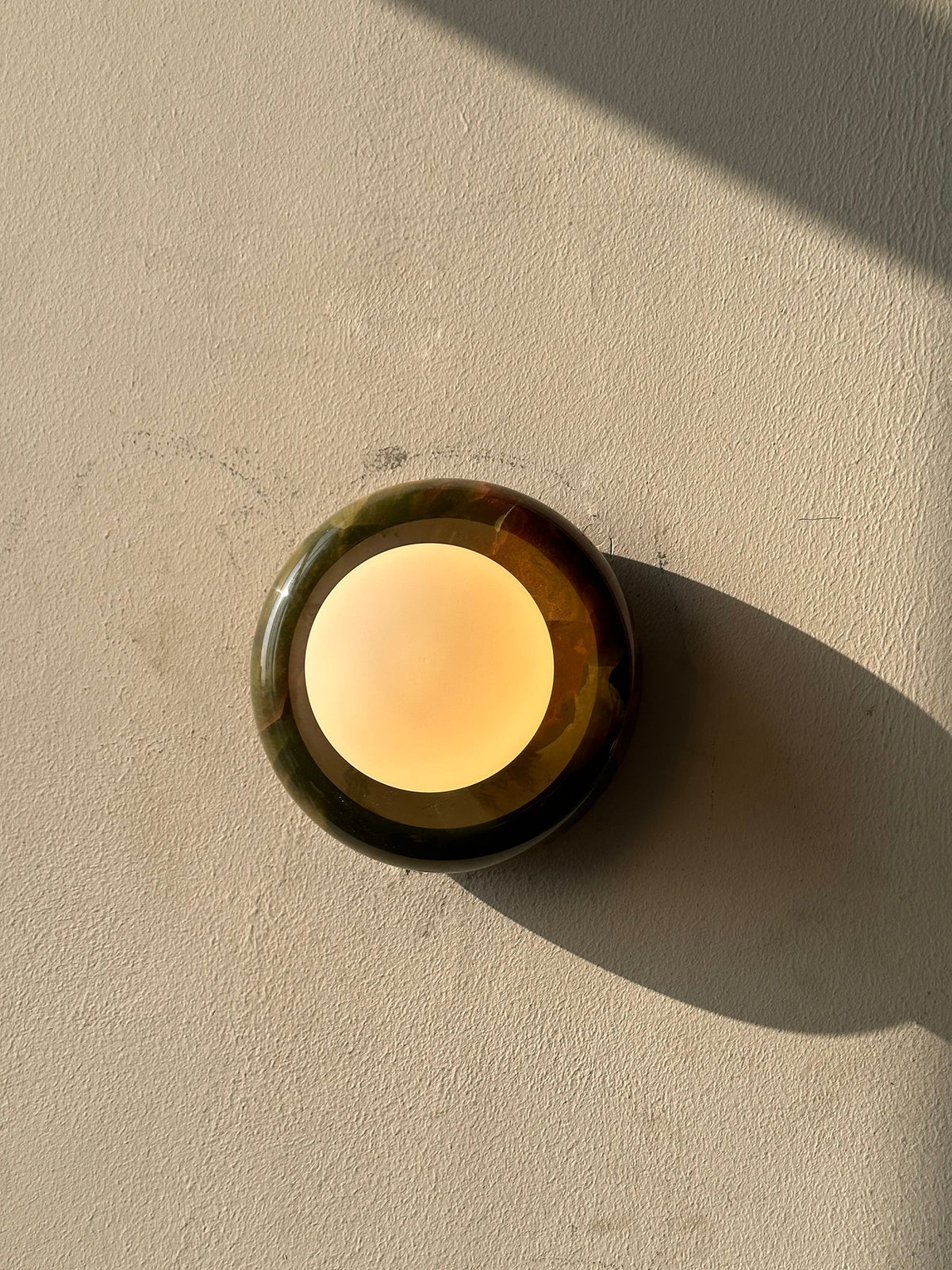 Cemaros Jade Glass Wall Lamp-Relic Pieces