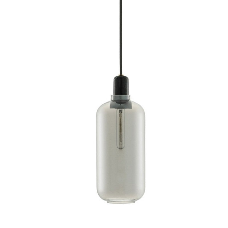 Curadul Designer Cylinder Pendant Light, Marble & Glass