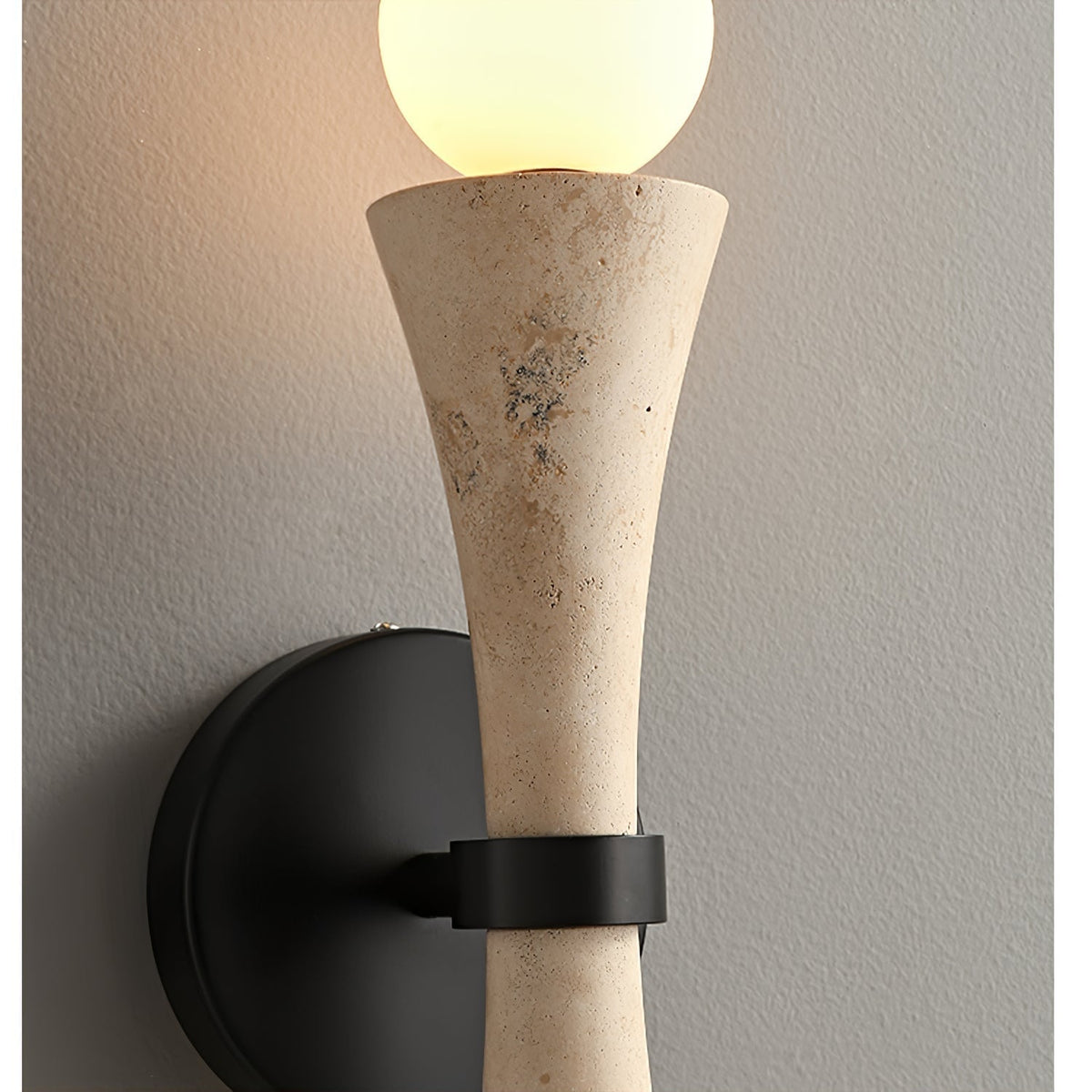 Oloriel Sculptural Travertine Wall Light