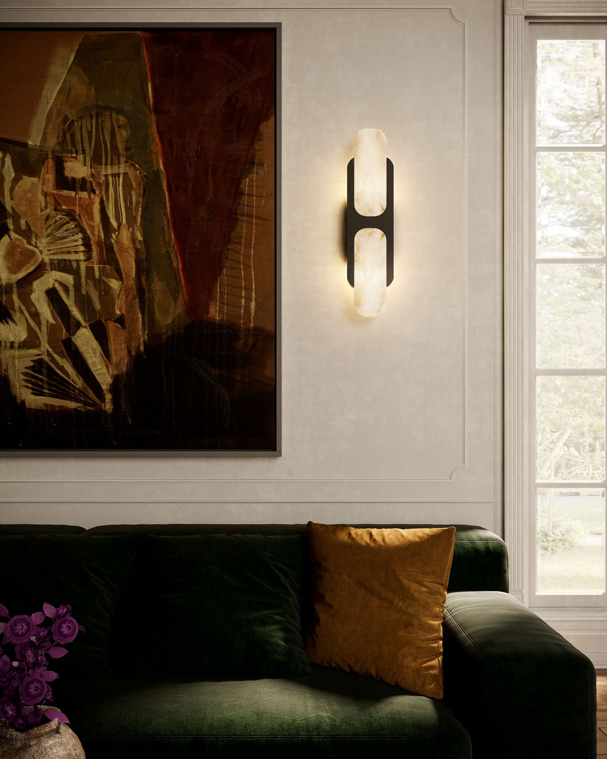Lylaearis Alabaster Wall Lamp-Relic Pieces