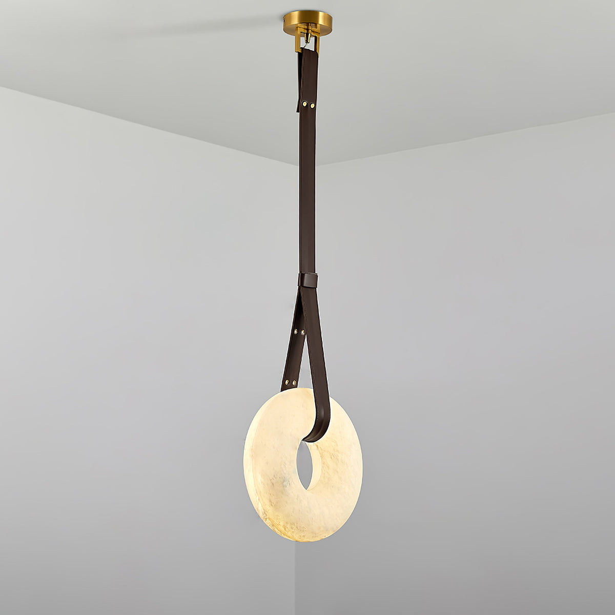 Tarys Alabaster Chandeliers Ring Leather Strap Version B