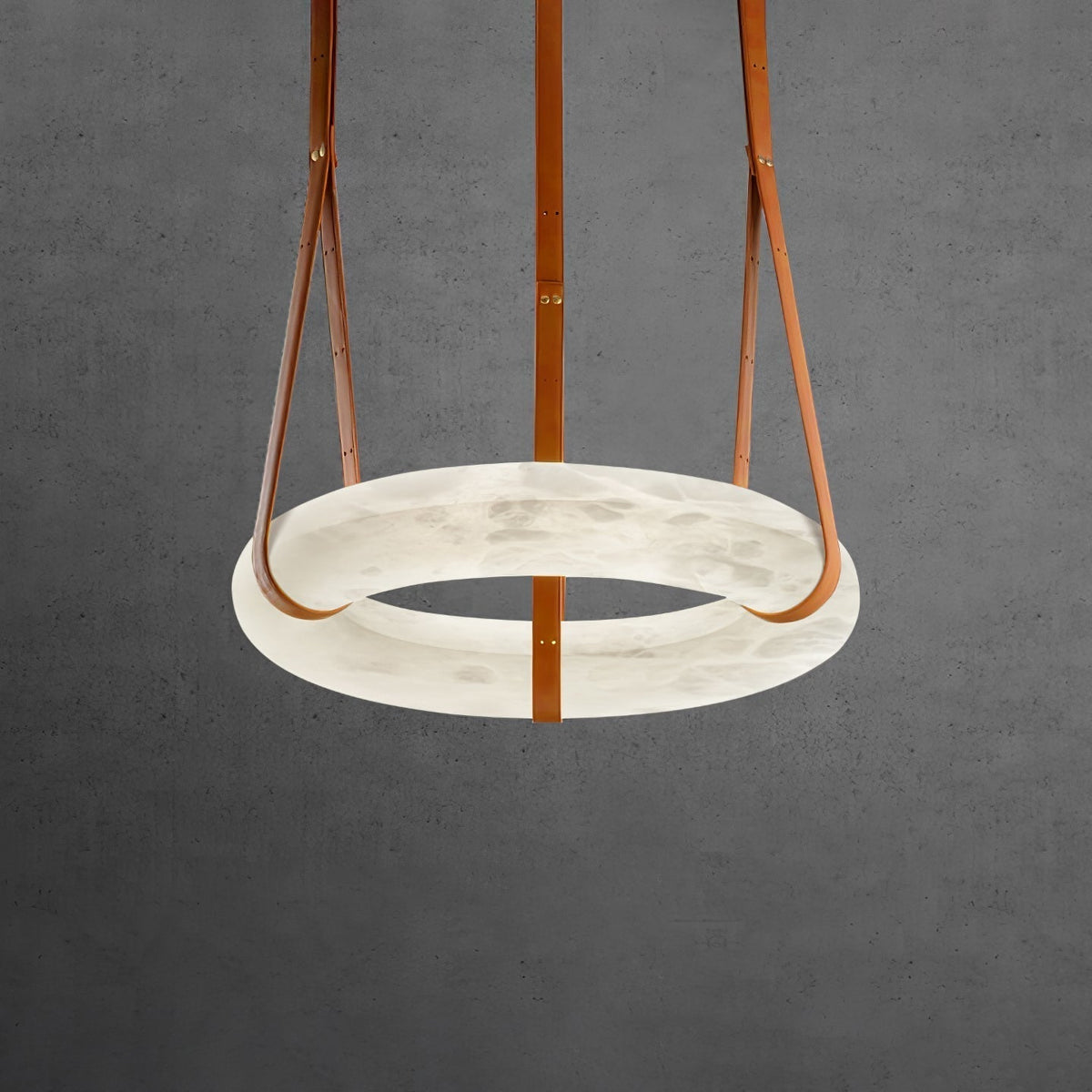 Tarys Alabaster Chandeliers Ring Leather Strap Version B