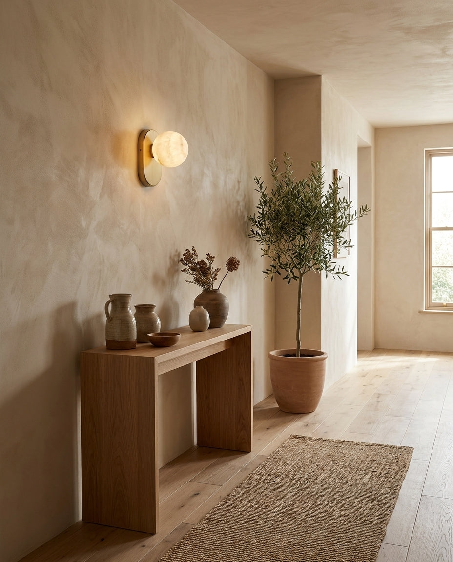 Hensford Orb Alabaster Wall Sconce