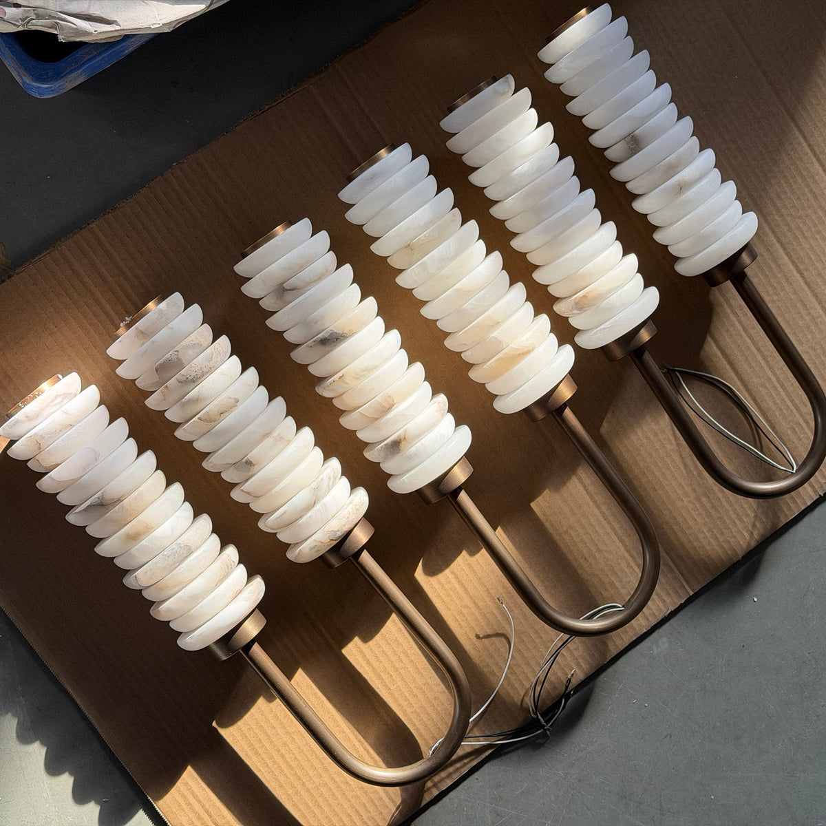 Calla Twin Alabaster Sconce