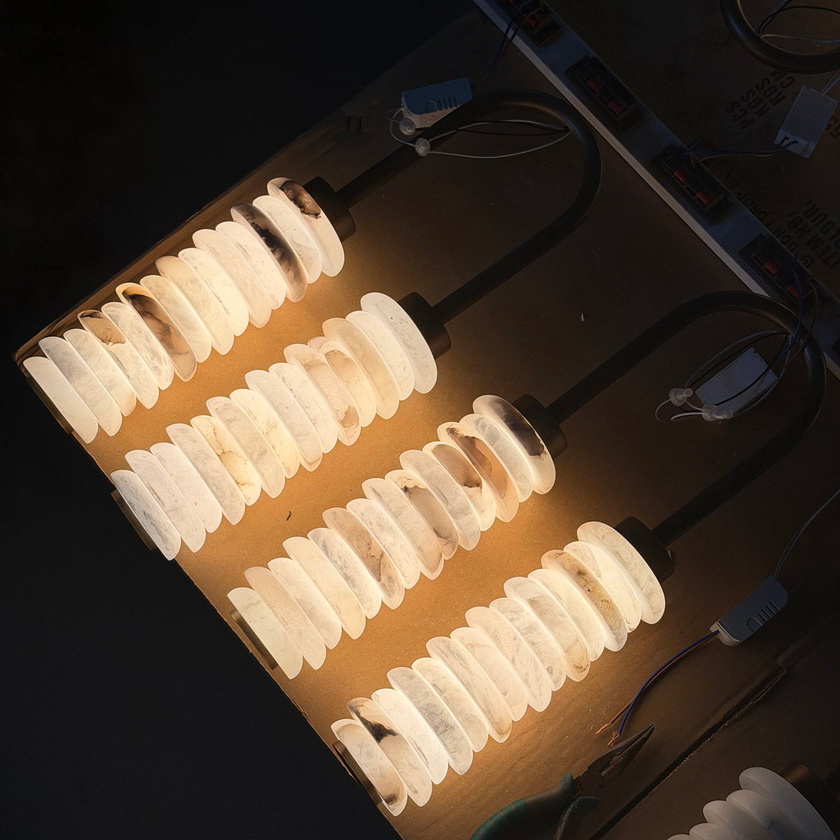Calla Twin Alabaster Sconce