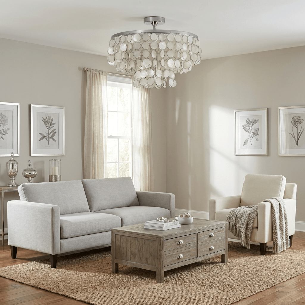 Zephyro Pearl Shell Ceiling Lamp