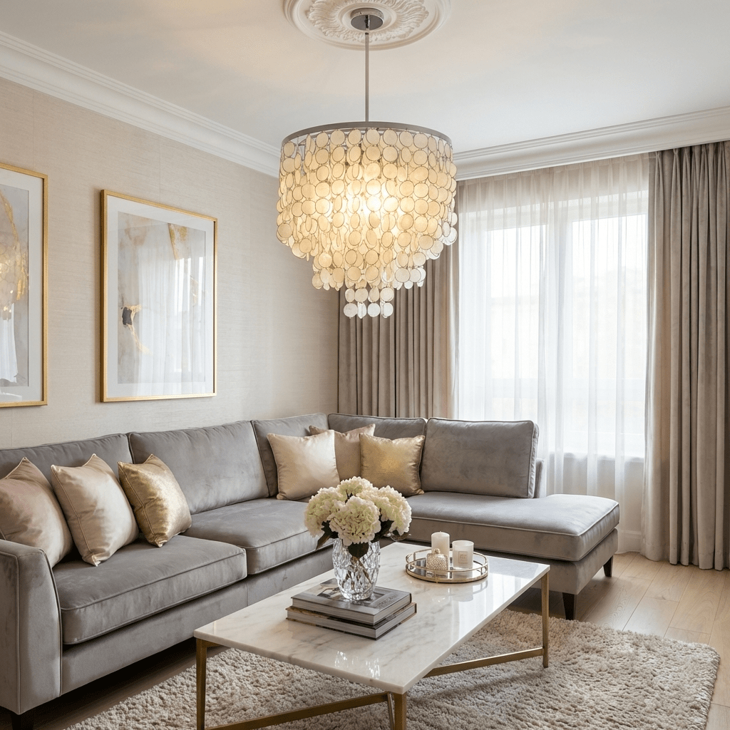 Alcott Pearl Shell Chandelier
