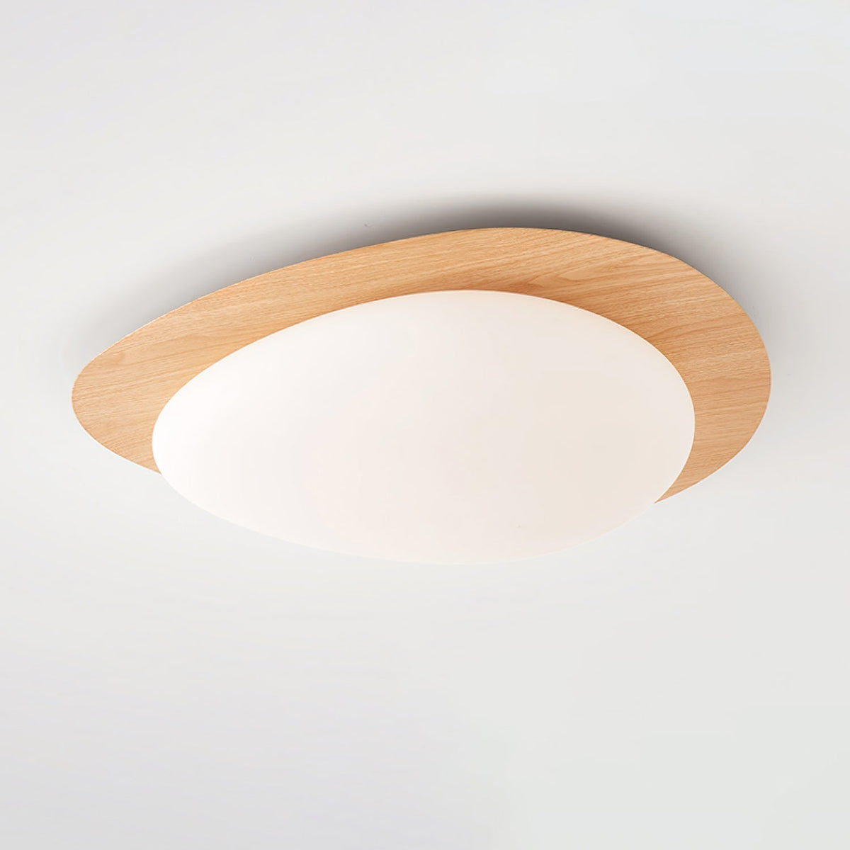 Tulapis Pebble Walnut Ceiling Light