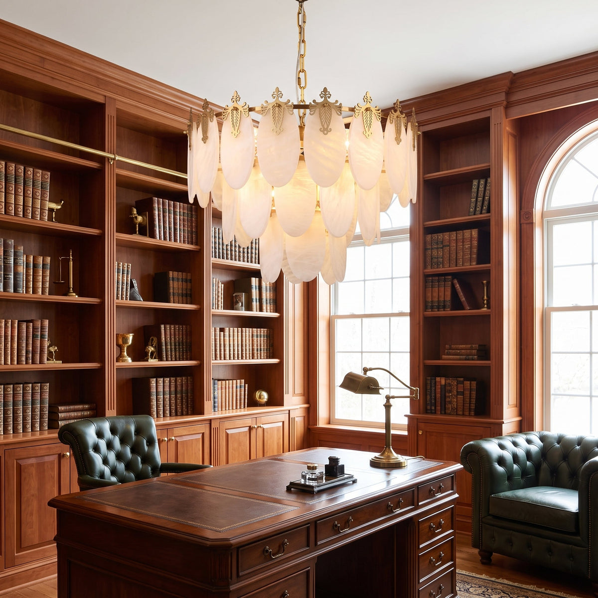 Fallowstone Botanical Alabaster Chandelier