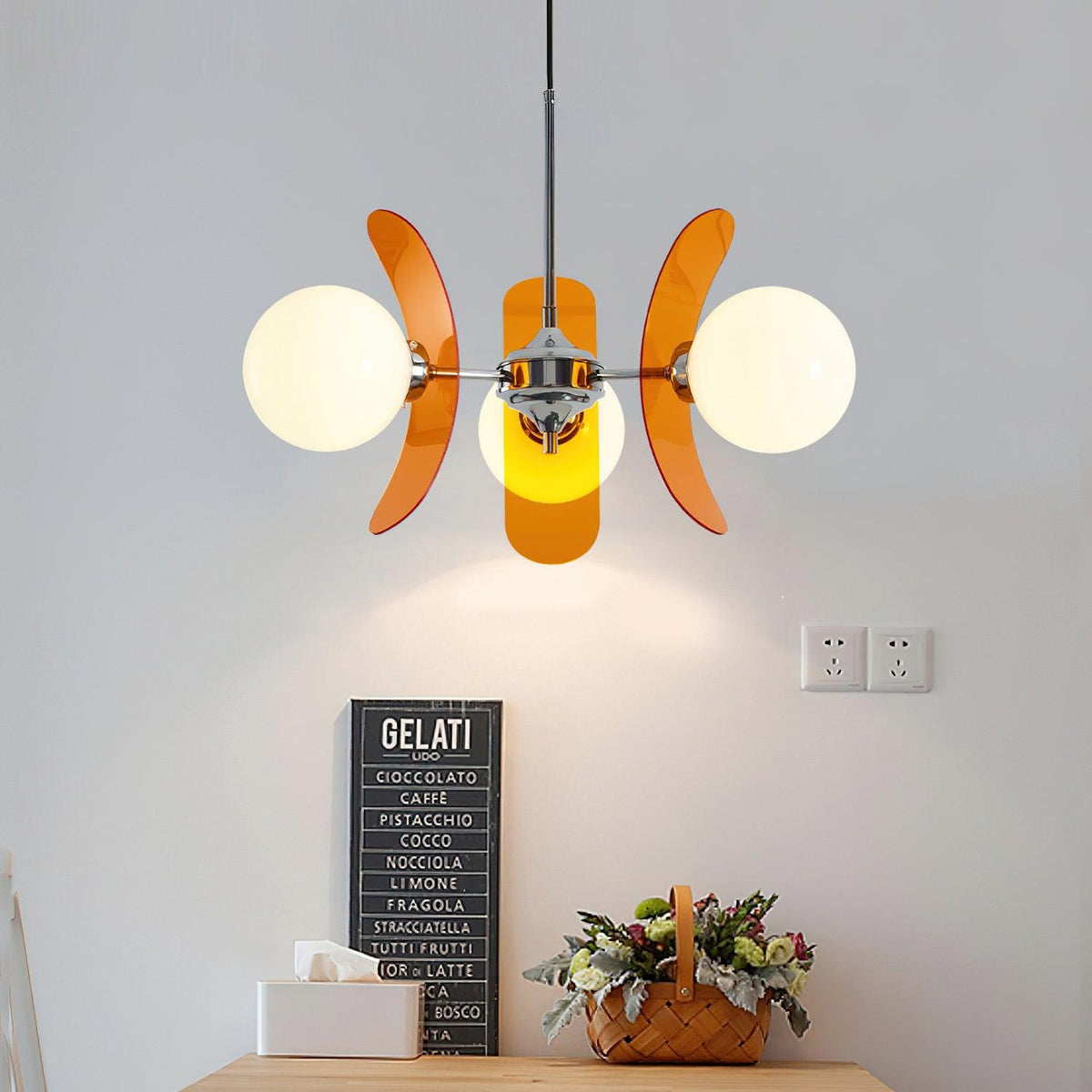 Silisur Chandelier Brown &Orange