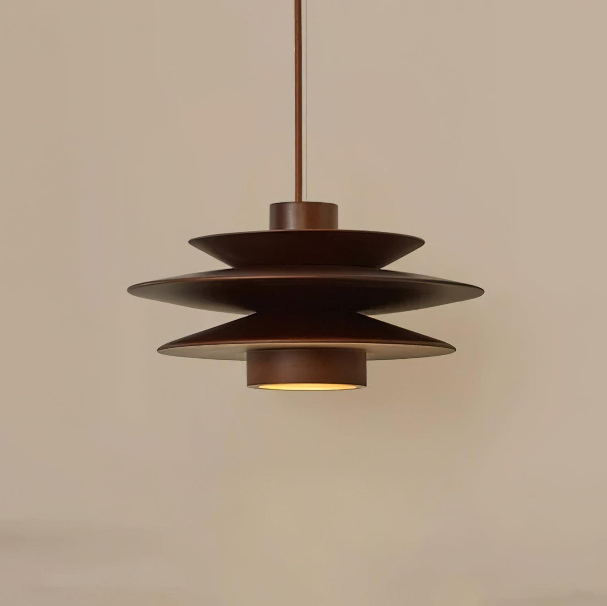 Nemasit Mid Century Walnut Pendant Light