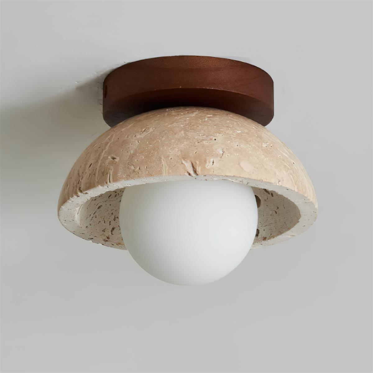 Ferovut Minimalist Travertine Ceiling Light