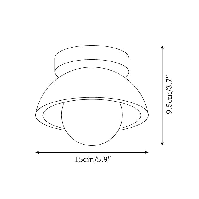 Ferovut Minimalist Travertine Ceiling Light
