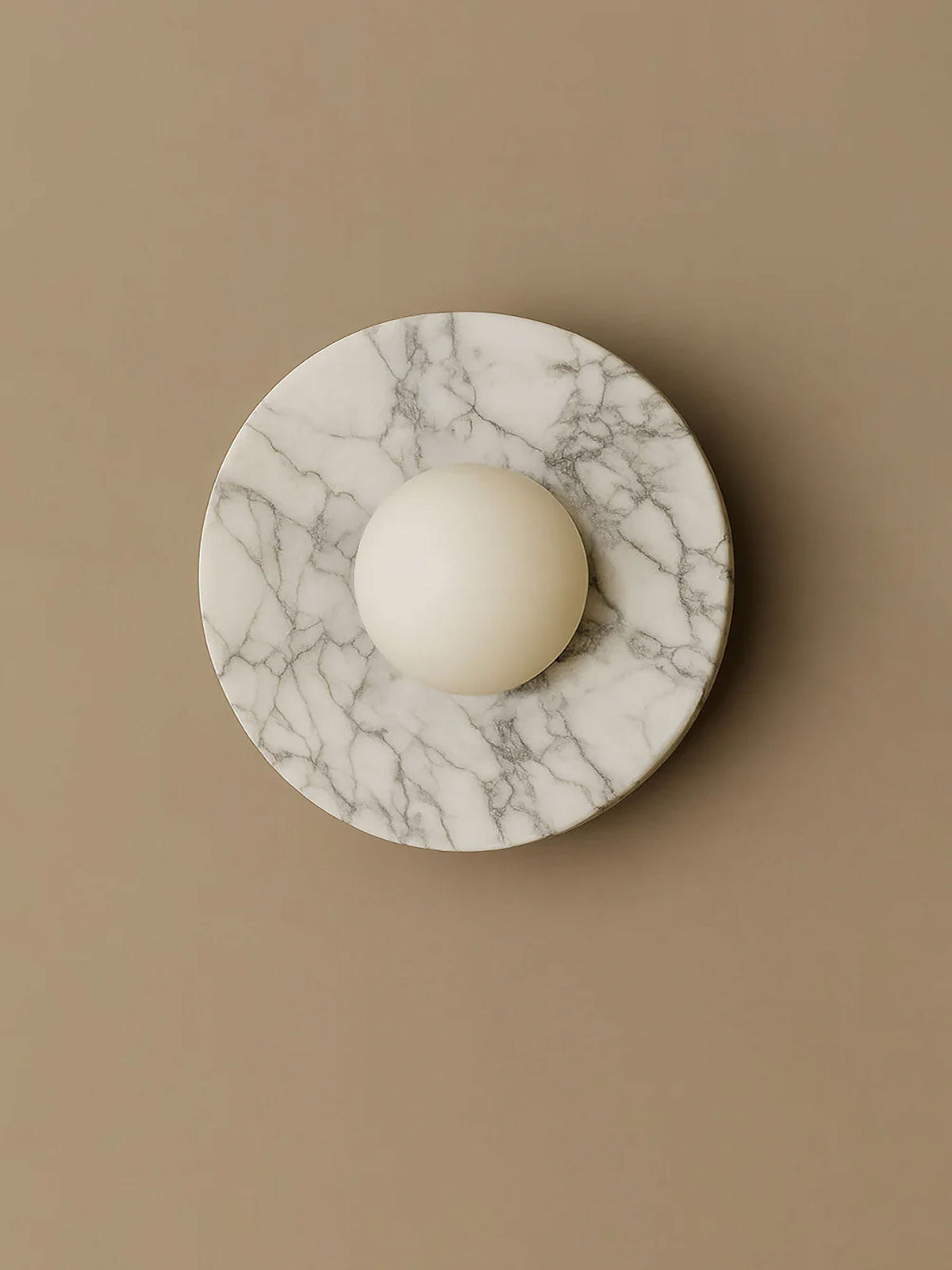 Neranenne Round Stone Disc Wall Sconce