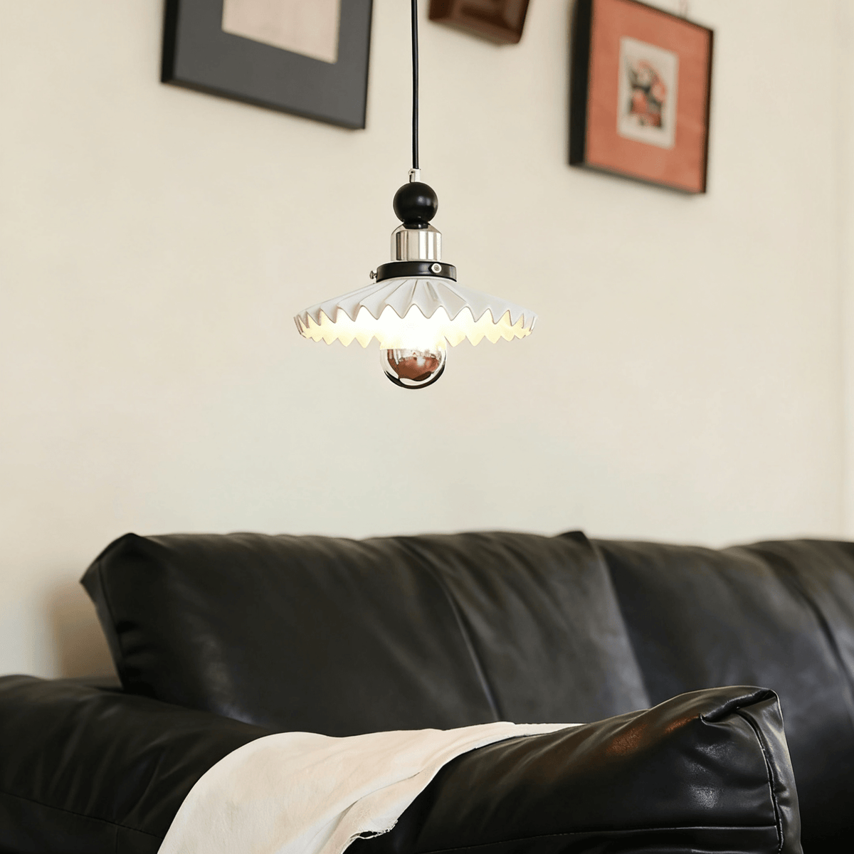 Teriaria Pleated Petal Pendant Lamp