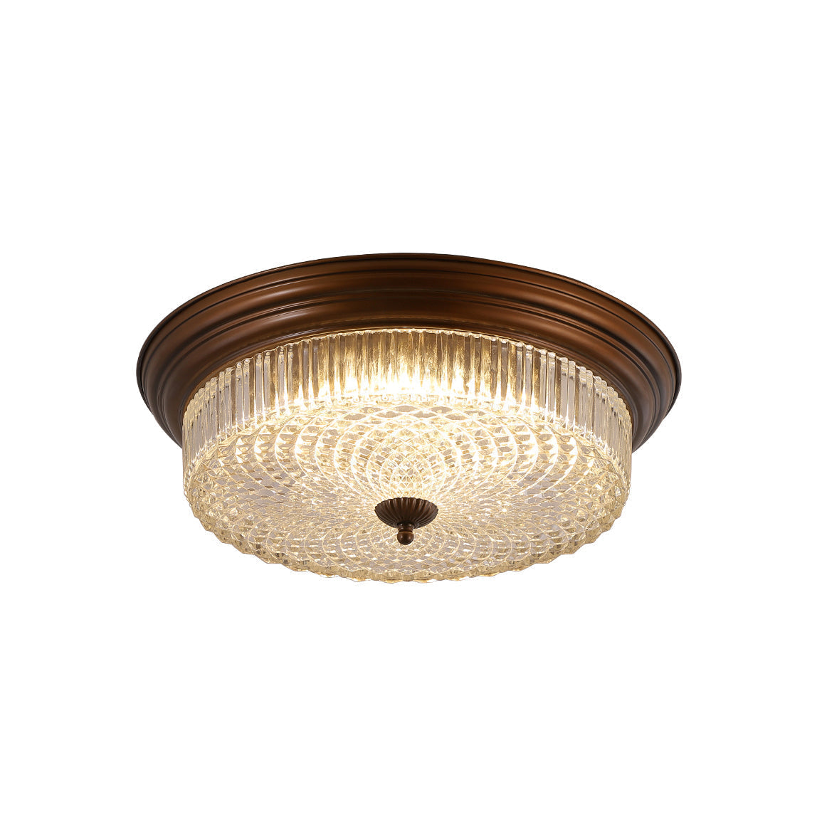 Ulcarir Retro Glass Flush Ceiling Lamp-Relic Pieces
