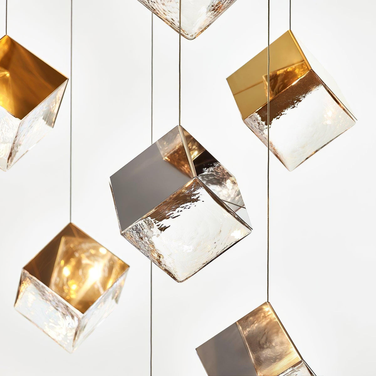 Teriorena Artistic Geometric Cube Chandelier
