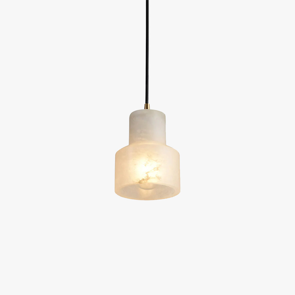 Kuvimar Alabaster Pendant Light Brass Luxurious