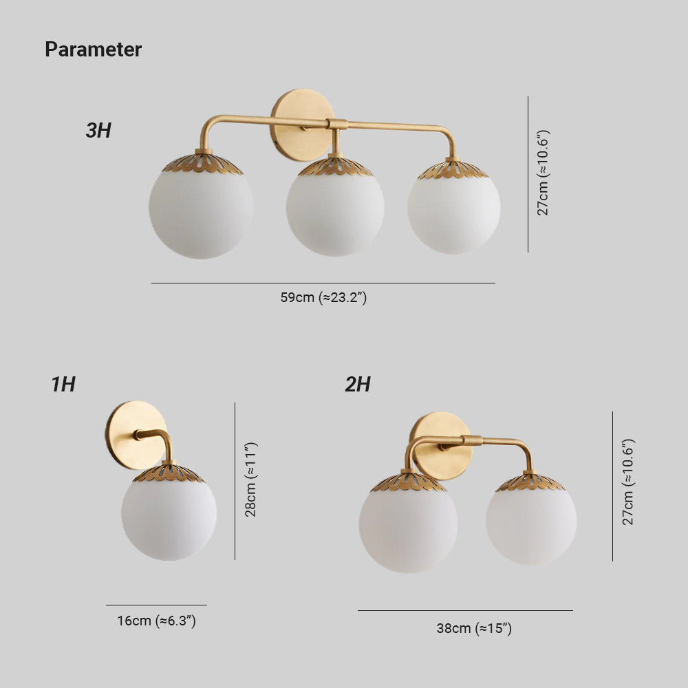 Pagumik Globe Glass Wall Lamp