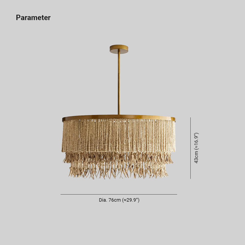 Fisivok Chandelier Wood and Coconut beads