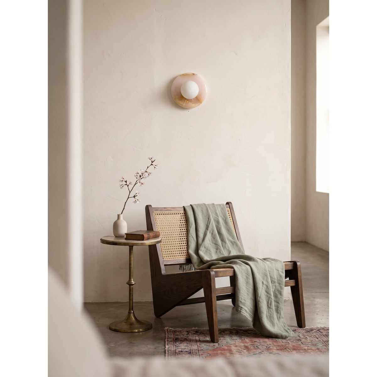 Luminenne Pink Onyx Wall Sconce