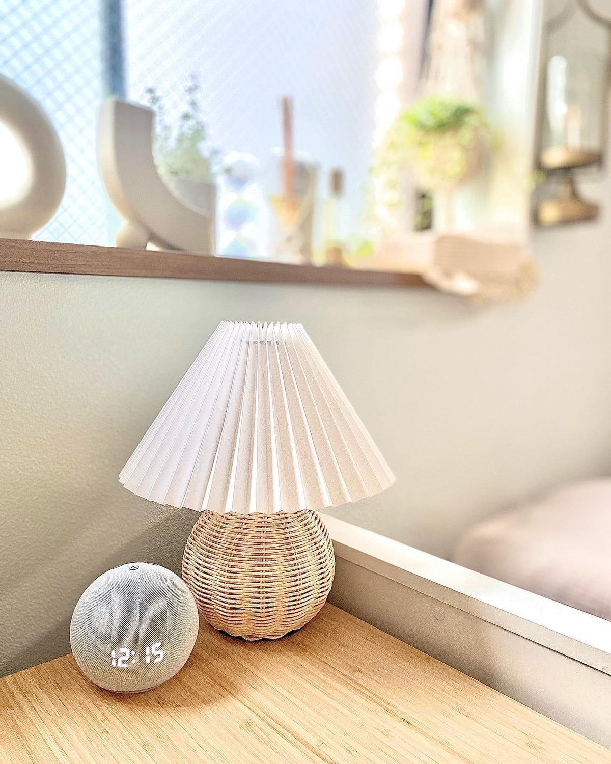 Ravuena Rattan Pleated Table lamp