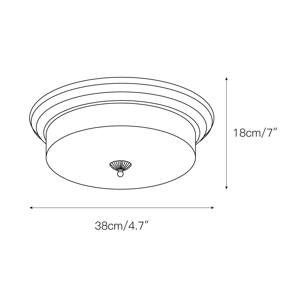 Ulcarir Retro Glass Flush Ceiling Lamp-Relic Pieces