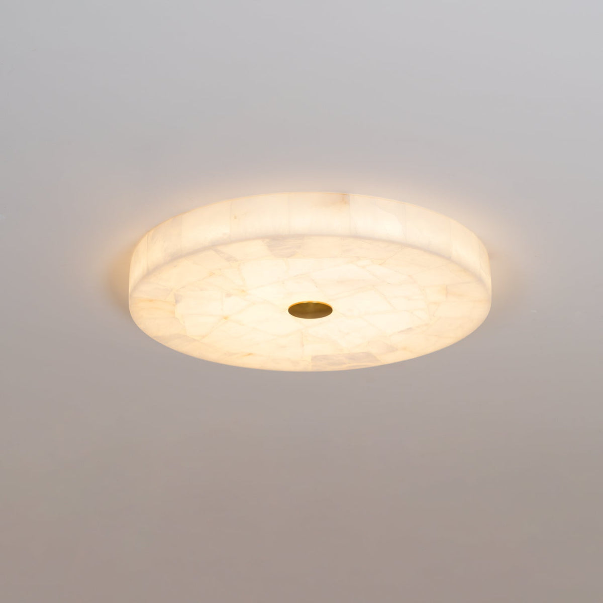 Vosilis Round Alabaster Ceiling Lamp-Relic Pieces