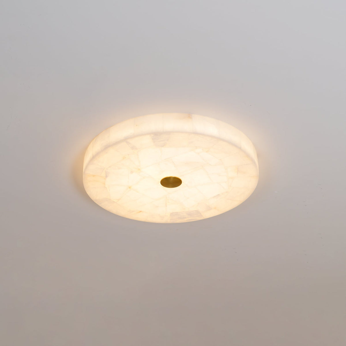 Vosilis Round Alabaster Ceiling Lamp-Relic Pieces