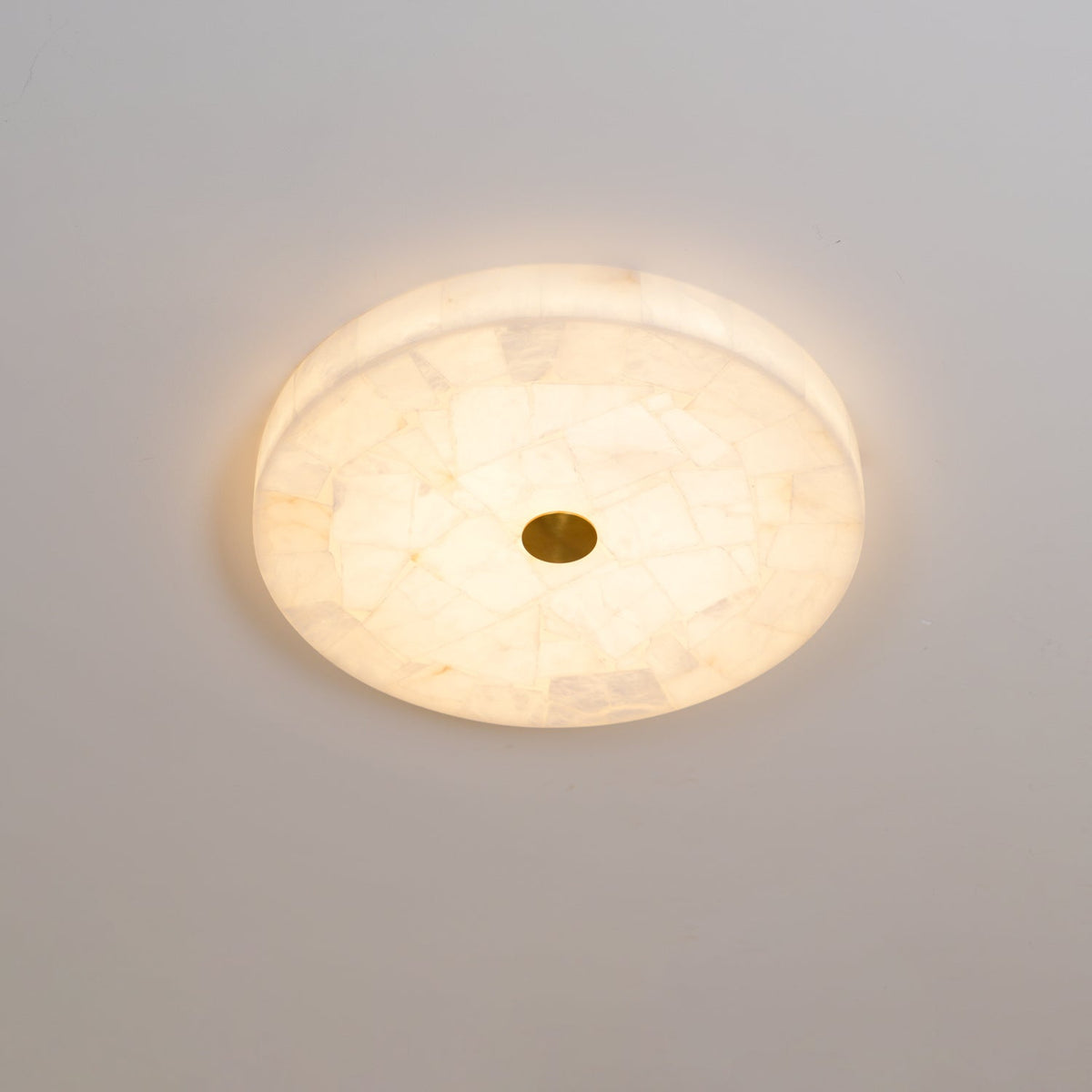 Vosilis Round Alabaster Ceiling Lamp-Relic Pieces
