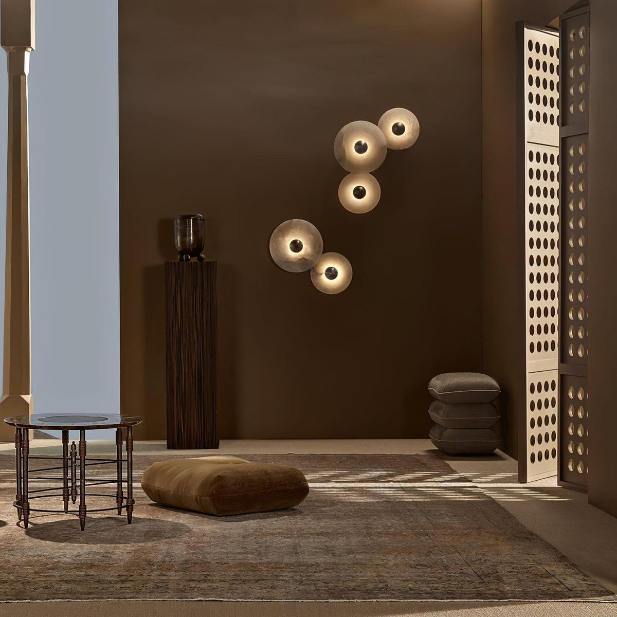 Zapupil Alabaster Combination Wall Lamp