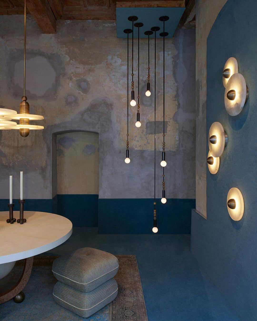 Apollo Round Alabaster Wall Lamp