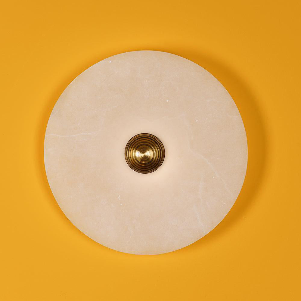 Apollo Round Alabaster Wall Lamp