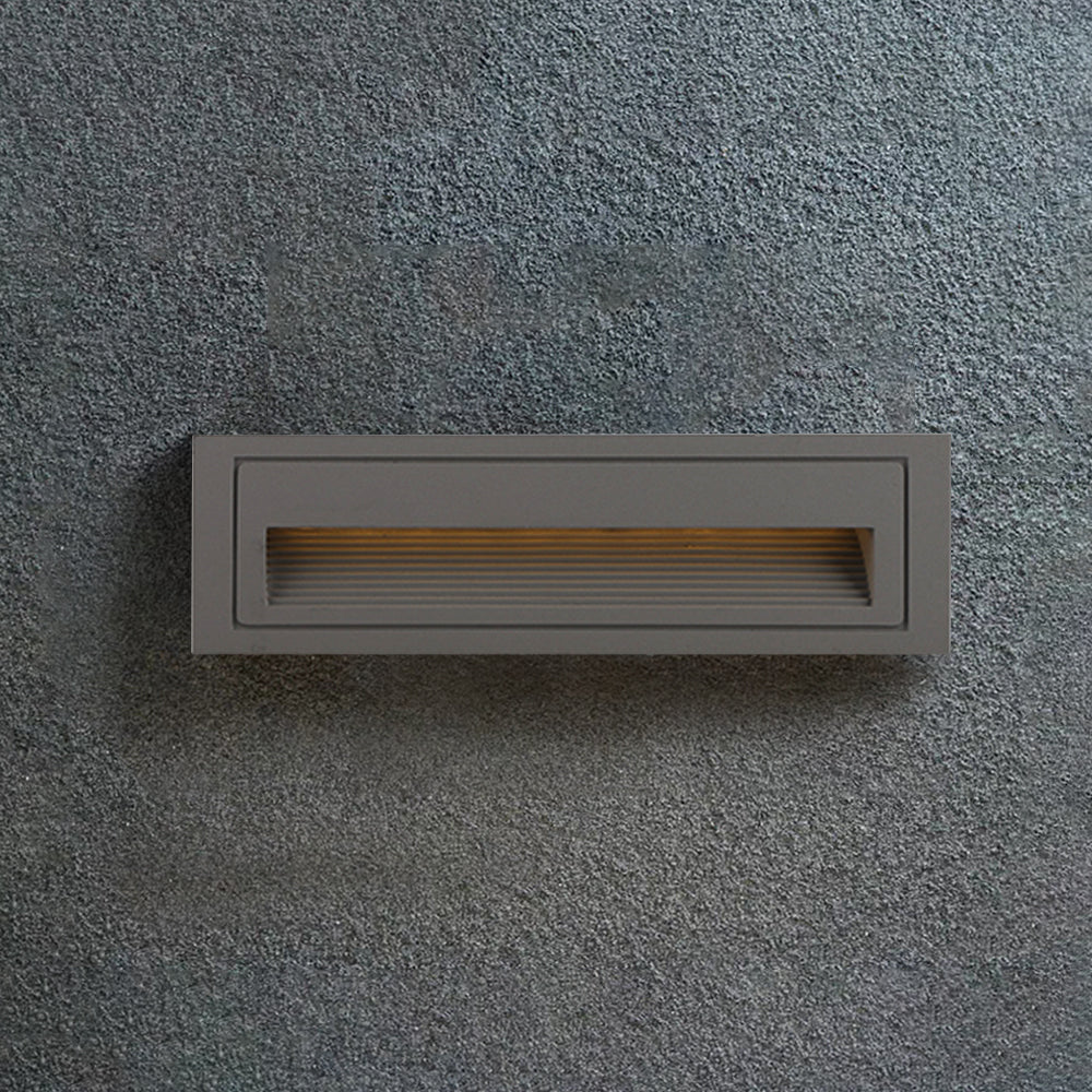 Masolem Modern Metal Square Outdoor Deck/Step Light, Black