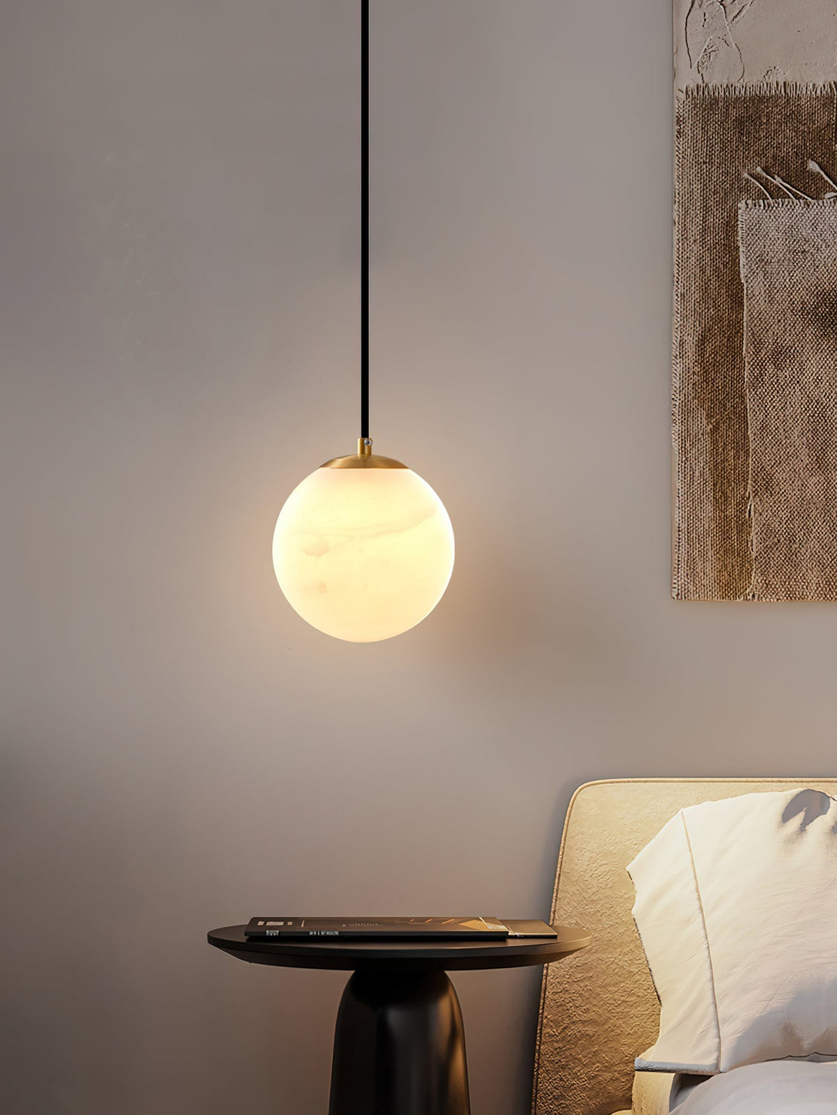 Uphaara Alabaster Pendant Light-Relic Pieces