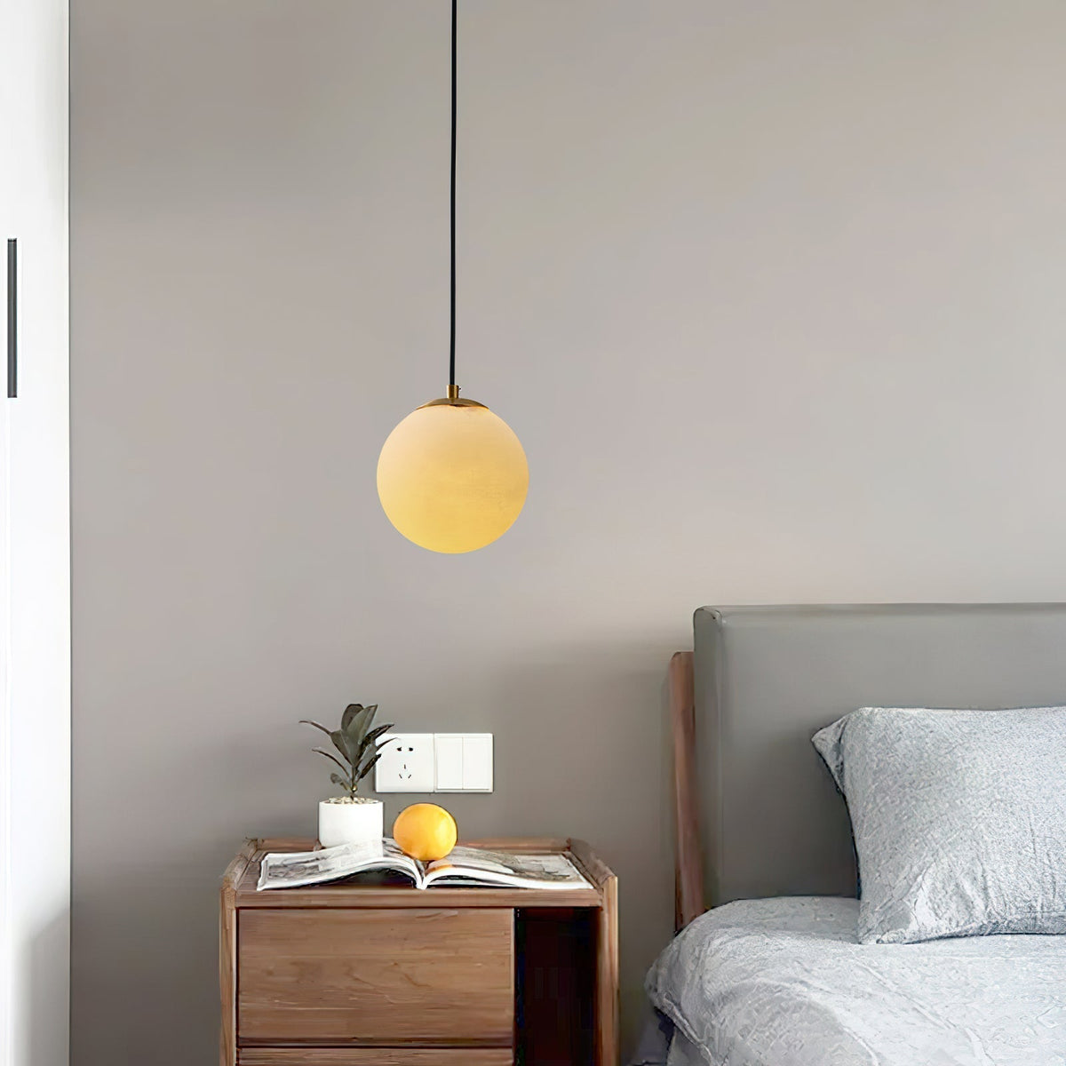 Uphaara Alabaster Pendant Light-Relic Pieces