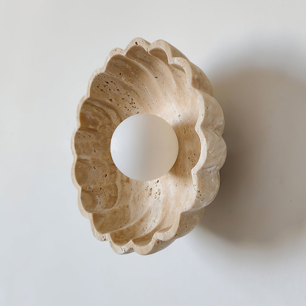 Valielia Flower Wall Lamp Yellow Travertine