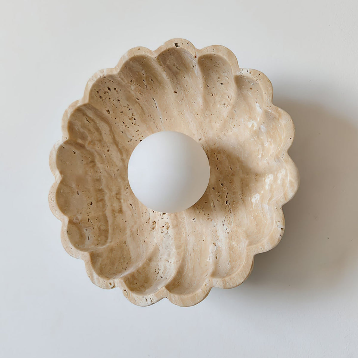 Valielia Flower Wall Lamp Yellow Travertine