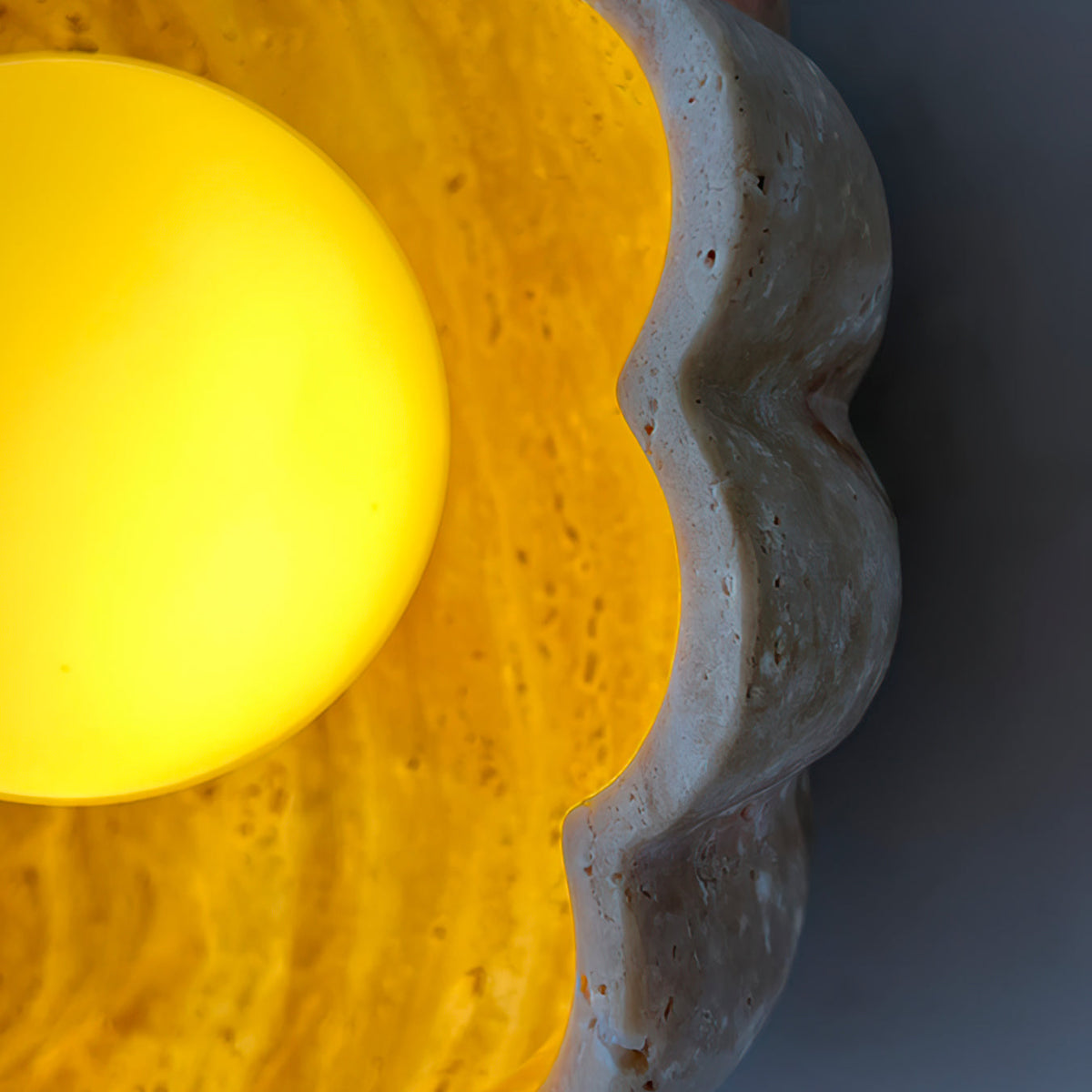 Valielia Flower Wall Lamp Yellow Travertine