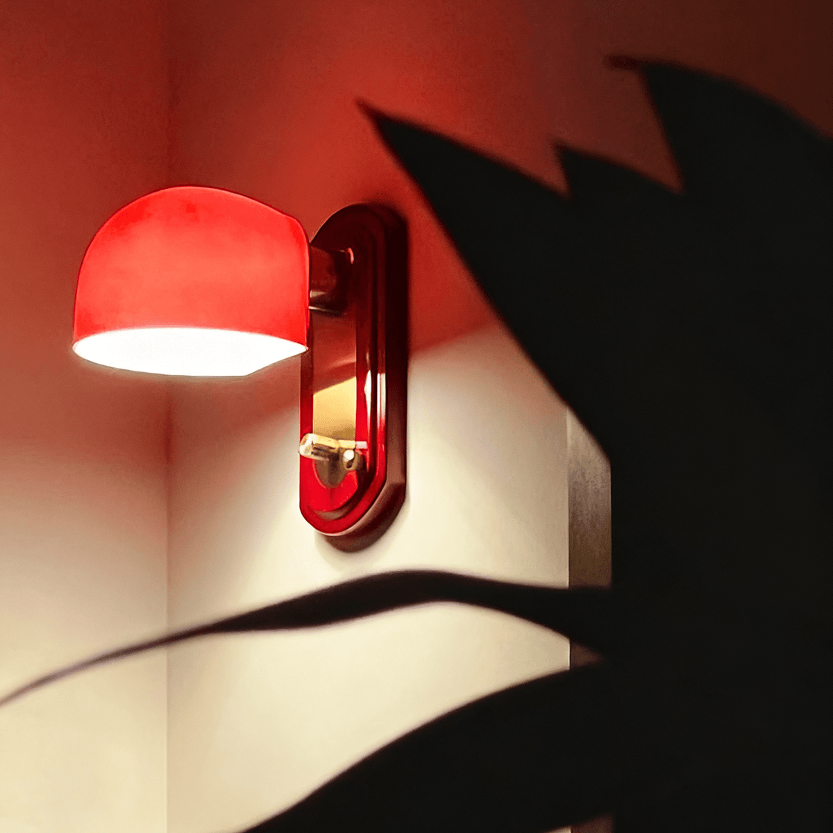 Rufus Scarlet Dome Wall Sconce