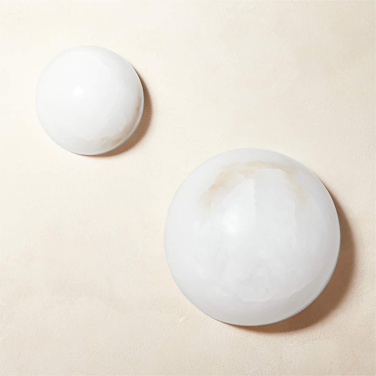 Elvar Semicircular Minimalist Alabaster Ceiling Light