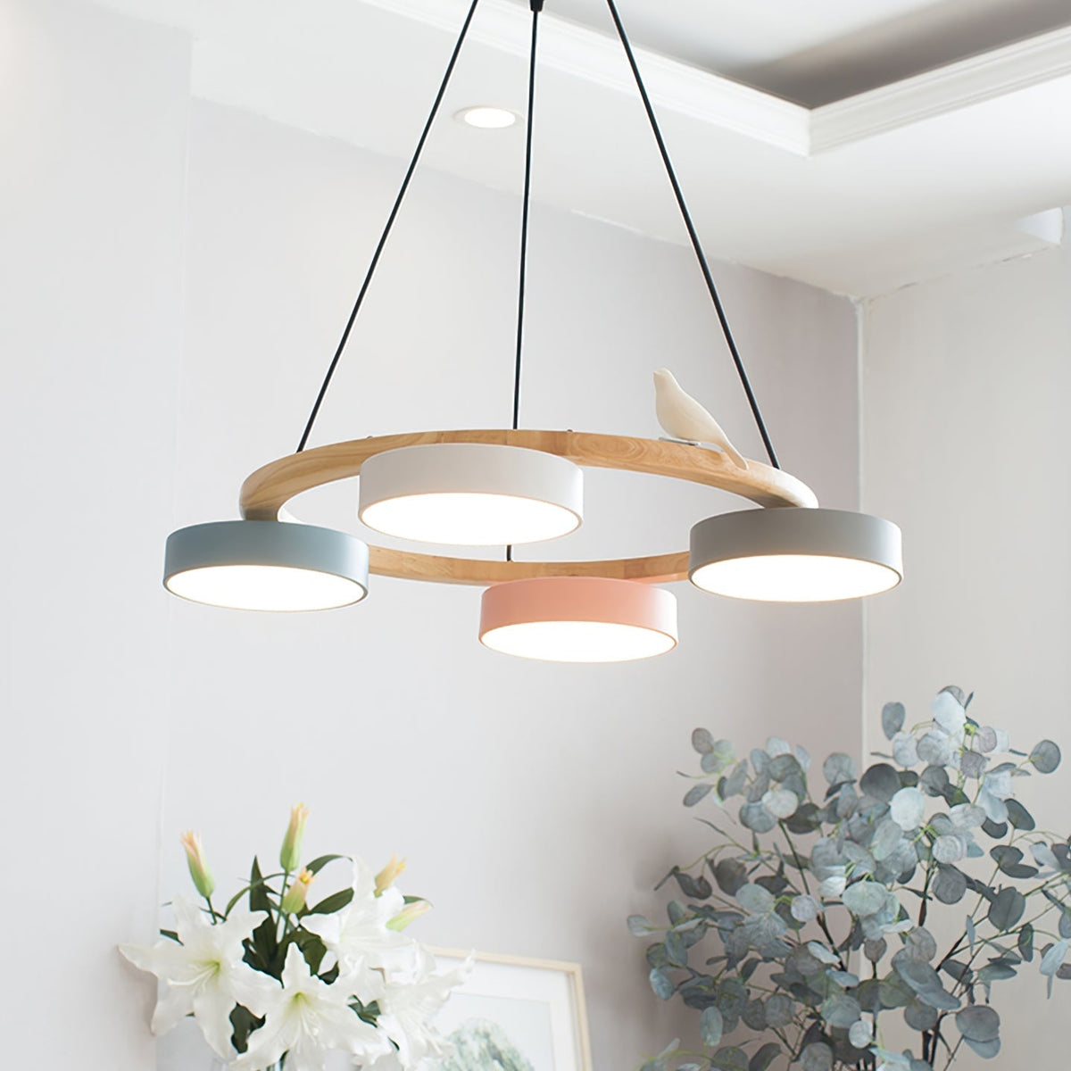 Tokagal Chandelier Bird Round