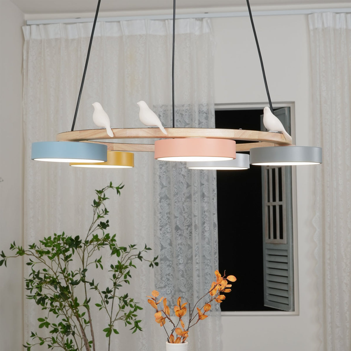 Tokagal Chandelier Bird Round