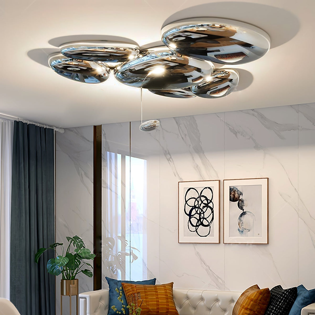 Radabes Contemporary Skydro Ceiling Light Smoke Gray